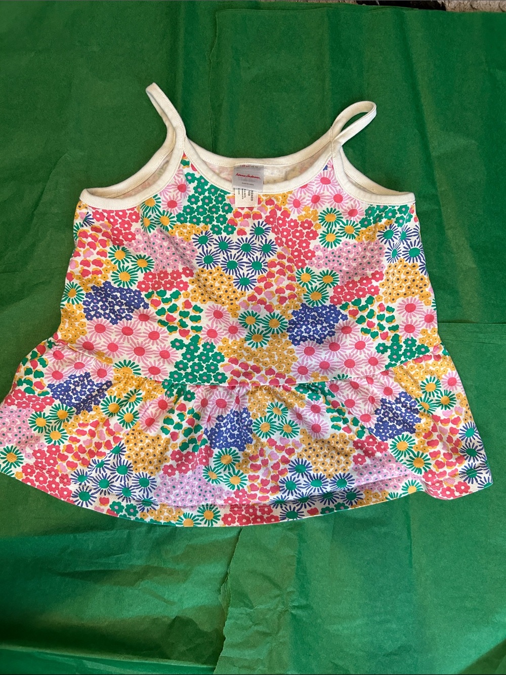 Hanna Andersson White Floral Print Tank Top - Multicolor Flowers